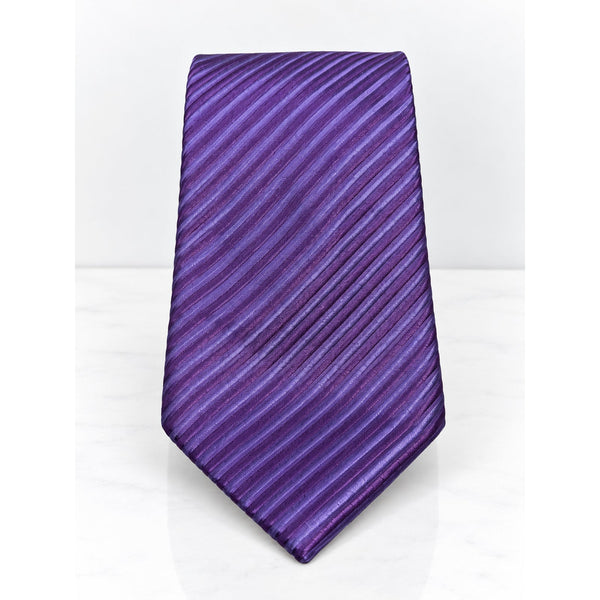 Donald J. Trump Signature Collection Silk Tie Purple Striped Crest President