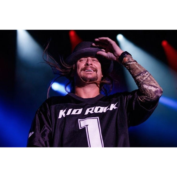 Kid Rock American Badass Football Jersey XL Black Y2K 0 F's Given Vintage