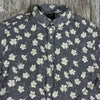 UNTUCKit Bonner Short-Sleeve Linen Floral Shirt XL 41846BLU EUC