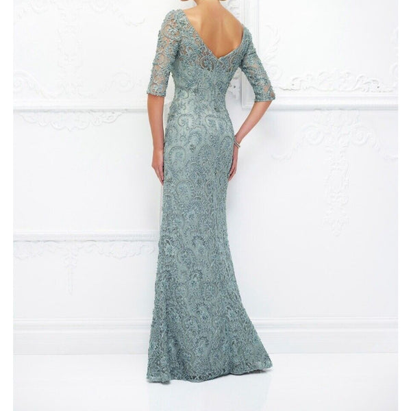 Ivonne D Exclusively for Mon Cheri 118D06 Dress Sz. 16W SAMPLE Sea Foam