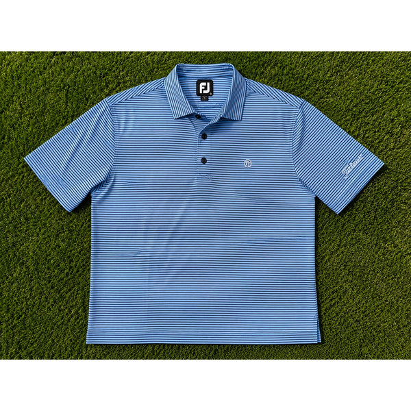 Team Titleist Tour Issued FootJoy Golf Polo Men's L Blue Stripe Rare TT Logo