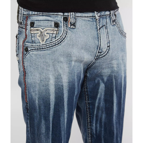 Rock Revival Jeans "Glendon" Acid Wash Shorts Jorts 32 NWT MSRP $220 RARE