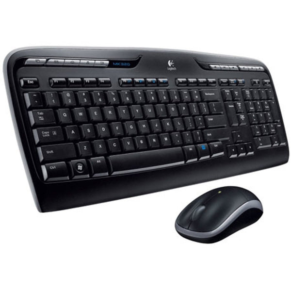Logitech MK320 Wireless Keyboard Mouse Combo Full Size 2.4GHz USB Desktop