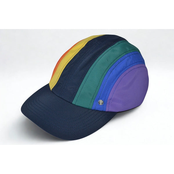 Paul Smith PS Stripe Nylon Baseball Cap Rainbow Strapback NWOT Rare Hat
