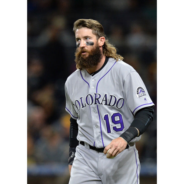 Colorado Rockies Charlie Blackmon Flex Base Jersey Authentic Majestic 44 L