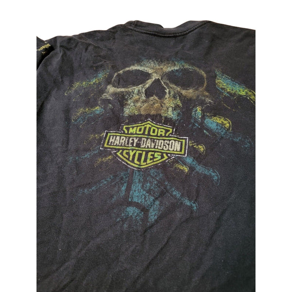 Harley Davidson Skull Round Rock Texas 2XL Biker T Shirt Tee