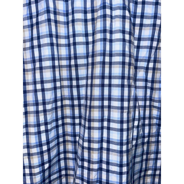 UNTUCKit Sardinia Blue Plaid Button Up Shirt Mens L Slim Fit Nylon Stretch