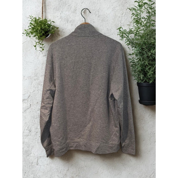 B Draddy 1/4 Zip Pullover Men’s Large Gray Pima Cotton Blend Golf Performance