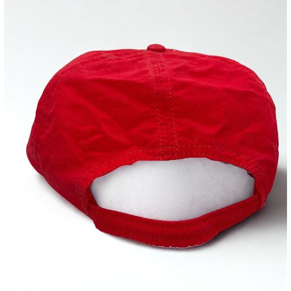 Herman Miller 5 Panel Stretch Back Hat Red Vintage USA Made Rare Employee MCM