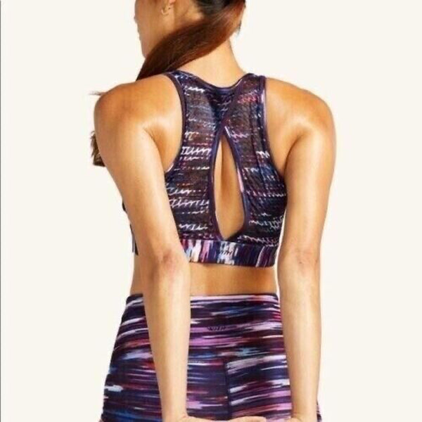 Peloton Melody High Neck Mesh Detail Sports Bra S NWT