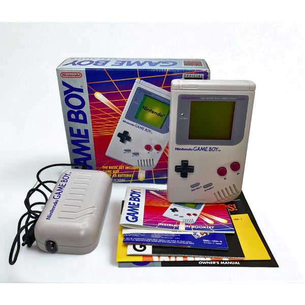 Nintendo Game Boy DMG-01 1992 NOB Complete Box Manual AC Adapter Tested