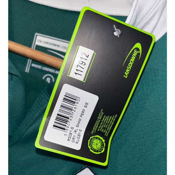 Lansdowne Ireland Men's Shamrock Performance Short Sleeve Rugby Sz. S NWT