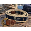 Polo Ralph Lauren Nautical Rope Belt Size 38 Lighthouse Knots D-Ring Vintage