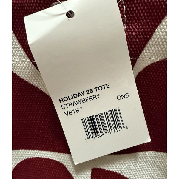 Vuori Limited Edition Holiday 2025 Tote Bag Cody Hudson Red White Canvas XL NWT