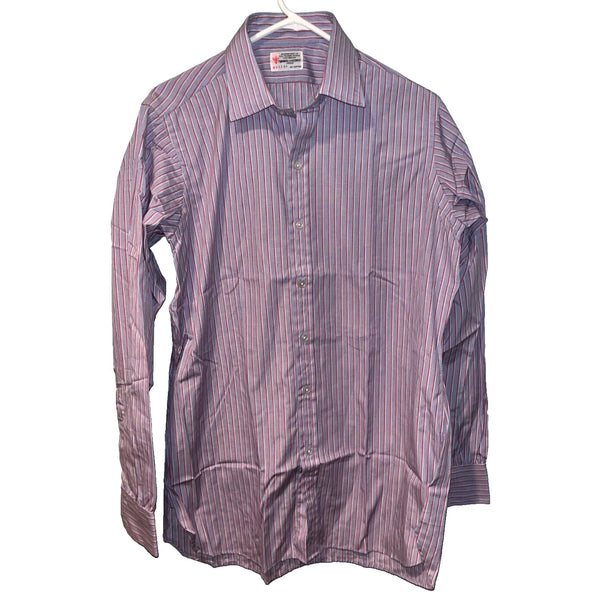 Turnbull & Asser 100% Cotton Striped Dress Shirt 15 1/2 - 39cm England Made VTG