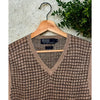 Polo Ralph Lauren Linen Sweater Vest Tan Brown Checkered Knit Men’s Size S