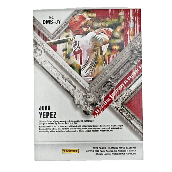 Juan Yepez Panini Diamond Kings Material Signatures AUTO 66/99 2022 MLB