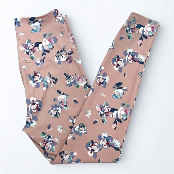 Beyond Yoga Olympus High Rise Impressionist Floral Blush Legging Activewear L