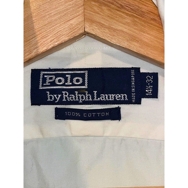 Polo Ralph Lauren Classic Fit Tuxedo Shirt White Mens 14.5 32 Vintage 1980s
