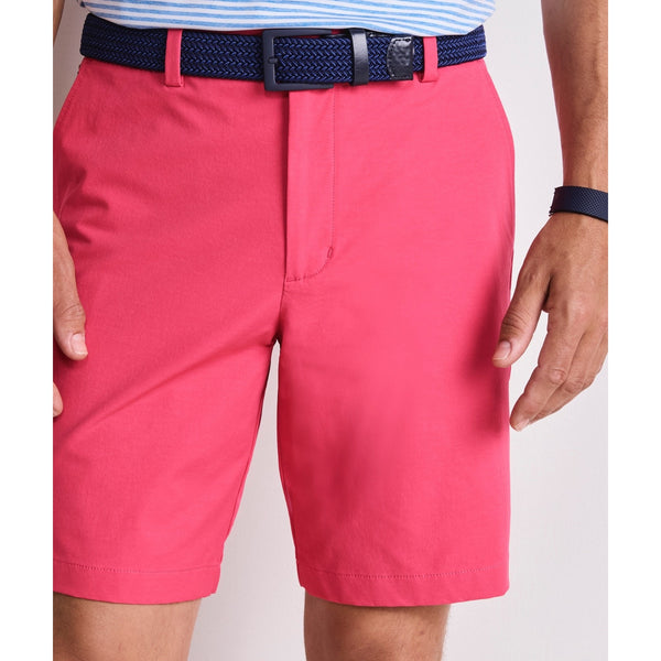 Vineyard Vines On-The-Go Shorts 42 Red Performance 9 Inch Stretch Golf EUC