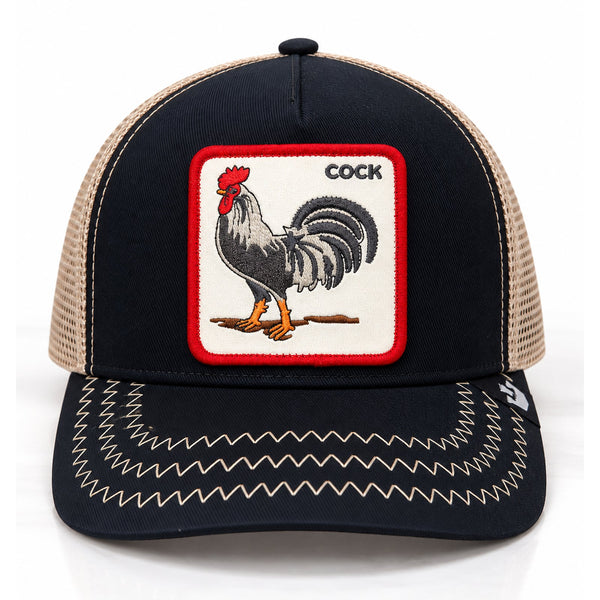 Goorin Bros The Cock Rooster Trucker Hat Snapback Cap NWT The Farm Black