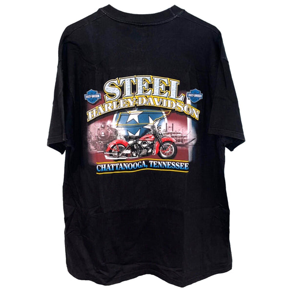 Harley Davidson Chattanooga Tennessee XL Rare Biker Hanes Beefy-T T Shirt