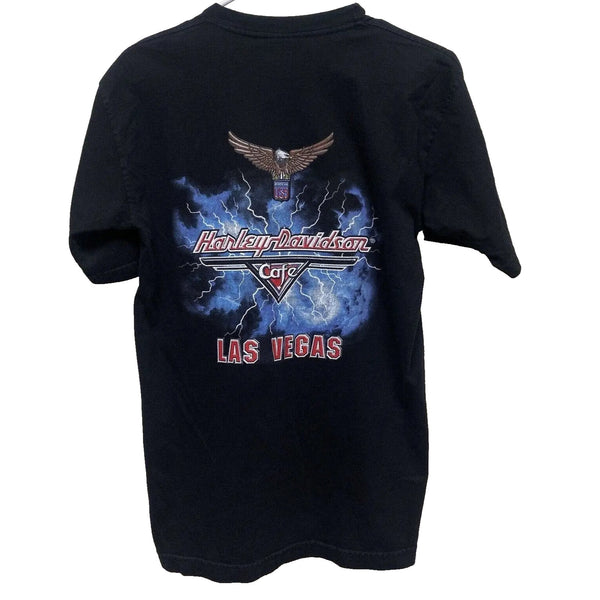 Harley Davidson Cafe Las Vegas Motorcycle XL No Tag 22x29 Biker T Shirt Tee Y2K