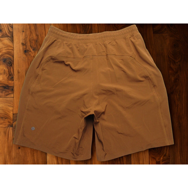 Lululemon Pace Breaker Lined 9" Shorts Mens Large Copper Brown LM7ANTS Running