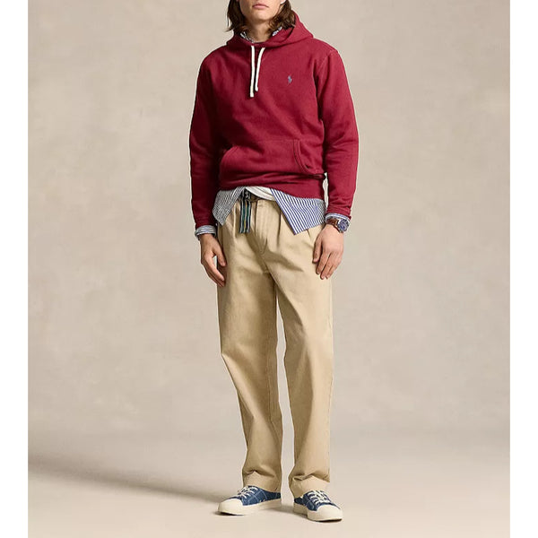 Polo Ralph Lauren RL Fleece Hoodie Burgundy Mens Size L