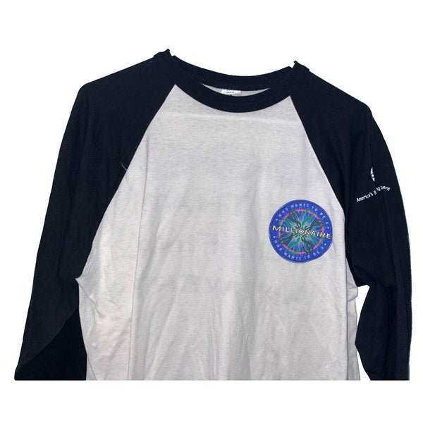 Who Wants To Be A Millionaire Game Show T Shirt Large 3/4 Sleeve Vintage