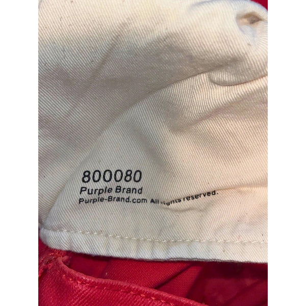 Purple Brand P001 Red Patent Leather Film Jeans Men’s 34x33 Skinny Low Rise