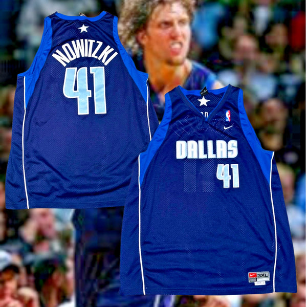 Dallas Mavericks Dirk Nowitzki #41 Nike Jersey Size 3XL +2 Length Vintage RARE
