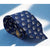 Ermenegildo Zegna 100% Silk Tie Navy Blue Diamond Medallion Italy Luxury