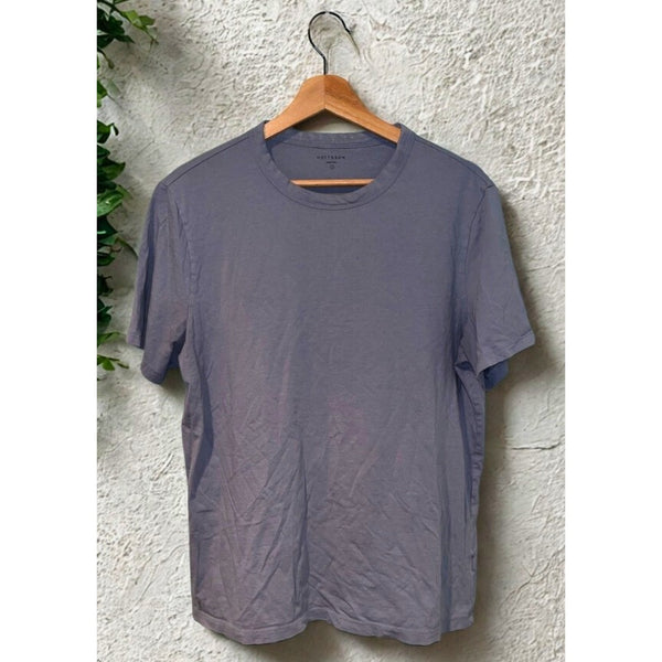 Mott & Bow Driggs Classic Crew Tee Mens Large Vintage Blue 100% Cotton Peru EUC