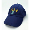 Polo Ralph Lauren P-Wing Foot Navy Adjustable Hat Leather Strap EUC Rare