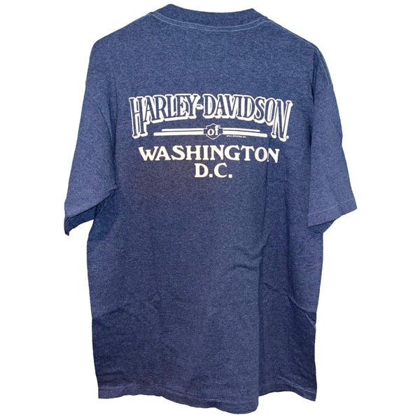 Harley Davidson Washington D.C. 1987 Single Stitch Shirt Sz L Vintage