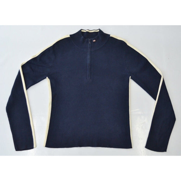 Ralph Lauren Polo Jeans Co RL67 Sweater Women S 1/4 Zip Mock Neck Vtg