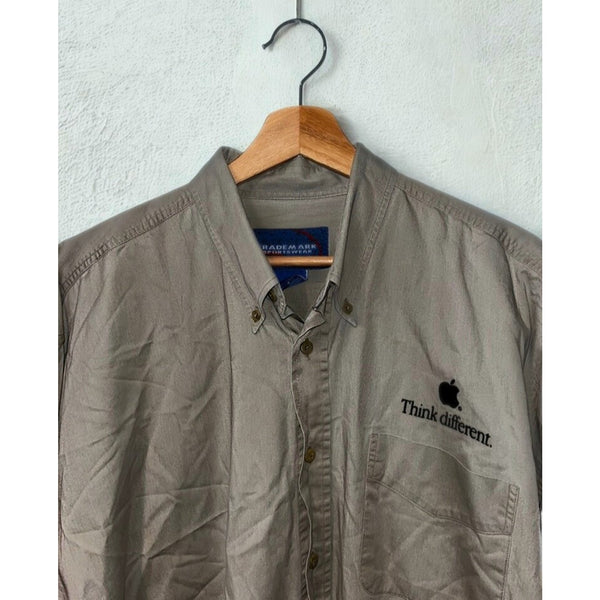 Apple Think Different Employee Shirt XL 90s Steve Jobs Rare Y2K Vintage