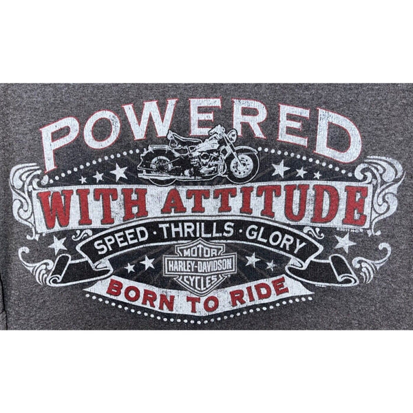 Harley Davidson Powered With Attitude Born To Ride XL No Sz. Tag 22x29 Biker T