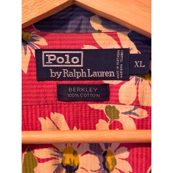 Polo Ralph Lauren Berkley Floral Hawaiian Shirt XL Made in USA Vintage