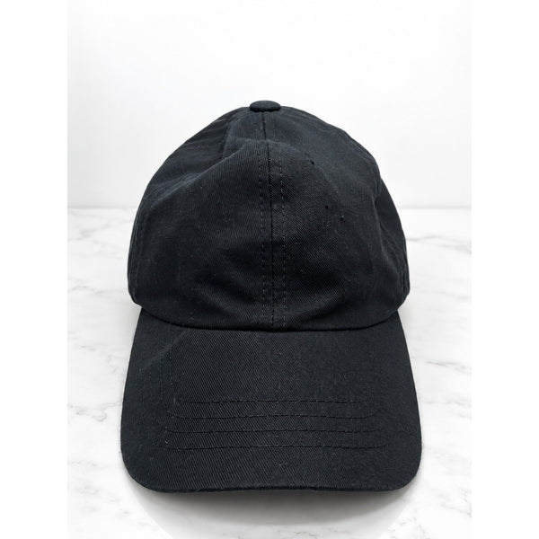 Ralph Lauren Purple Label Cotton Leather Ball Cap Black Made Italy Rare Luxury