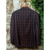 Ermenegildo Zegna Neiman Marcus Blazer 44R EU 54 Brown Windowpane Wool