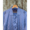 Robert Graham Paisley AOP Flip Cuff Shirt XL Blue Classic Fit Button Up EUC
