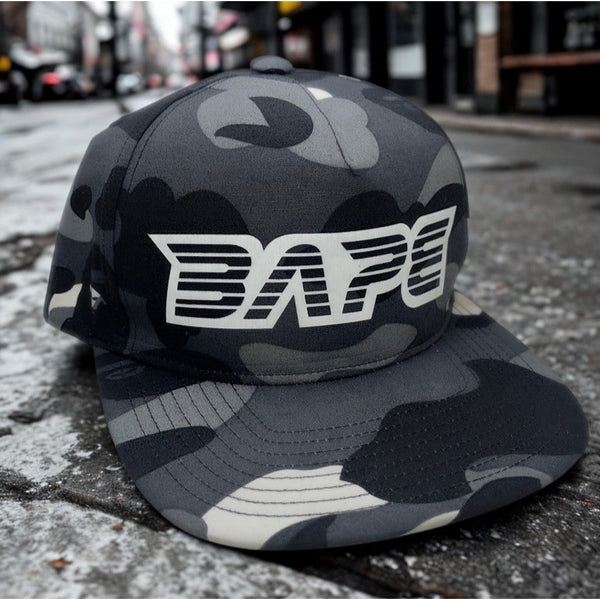 BAPE City Camo Glow In The Dark Snapback Hat Black Gray Japan NWOT Rare