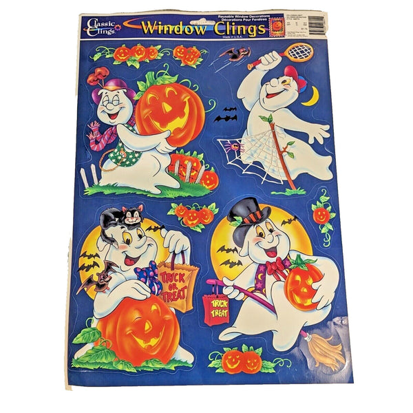 Halloween Decor Ghosts 2000 Classic Clings Window Clings Stickers NOS