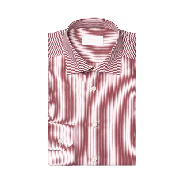 ETON Slim Button Down Dress Shirt Spread Collar Striped 17 43