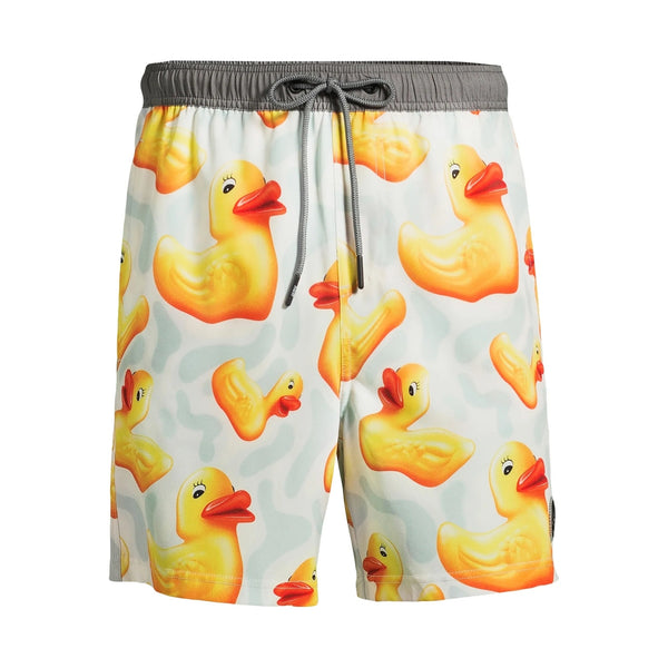 Neff Yellow WARP DUCKY Swim Trunks Mens Medium (32-34) NWT