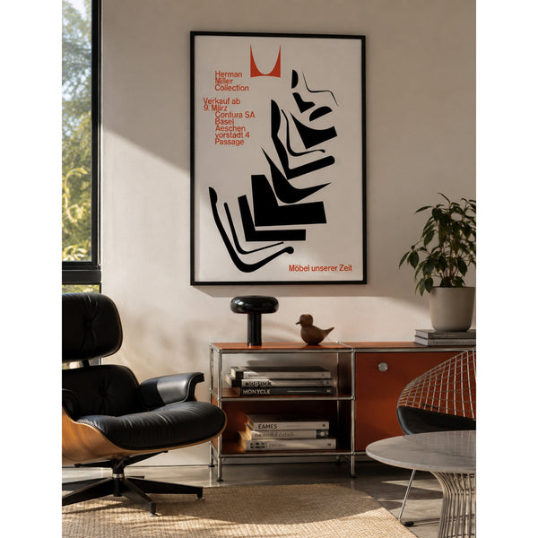 Herman Miller Collection Armin Hofmann 1962 Original Poster MOMA Swiss MCM