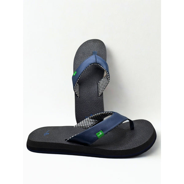 Sanuk Yoga Mat Flip Flop Sandal SWS2908 Navy 100% Authentic Sz. 10 NWOB