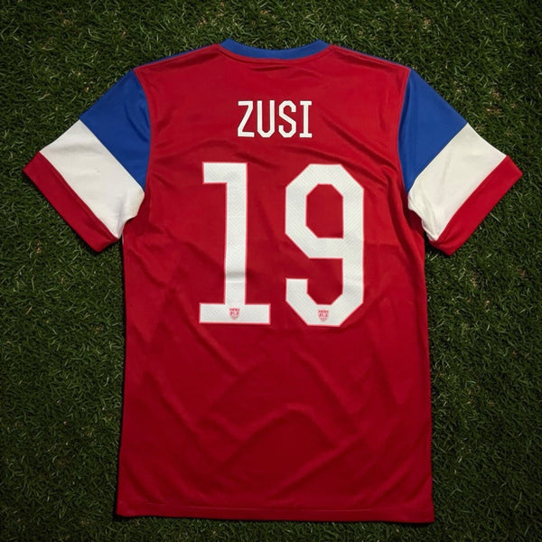 Graham Zusi USA Soccer Jersey Nike 2014 World Cup Bomb Pop Red Blue Size L